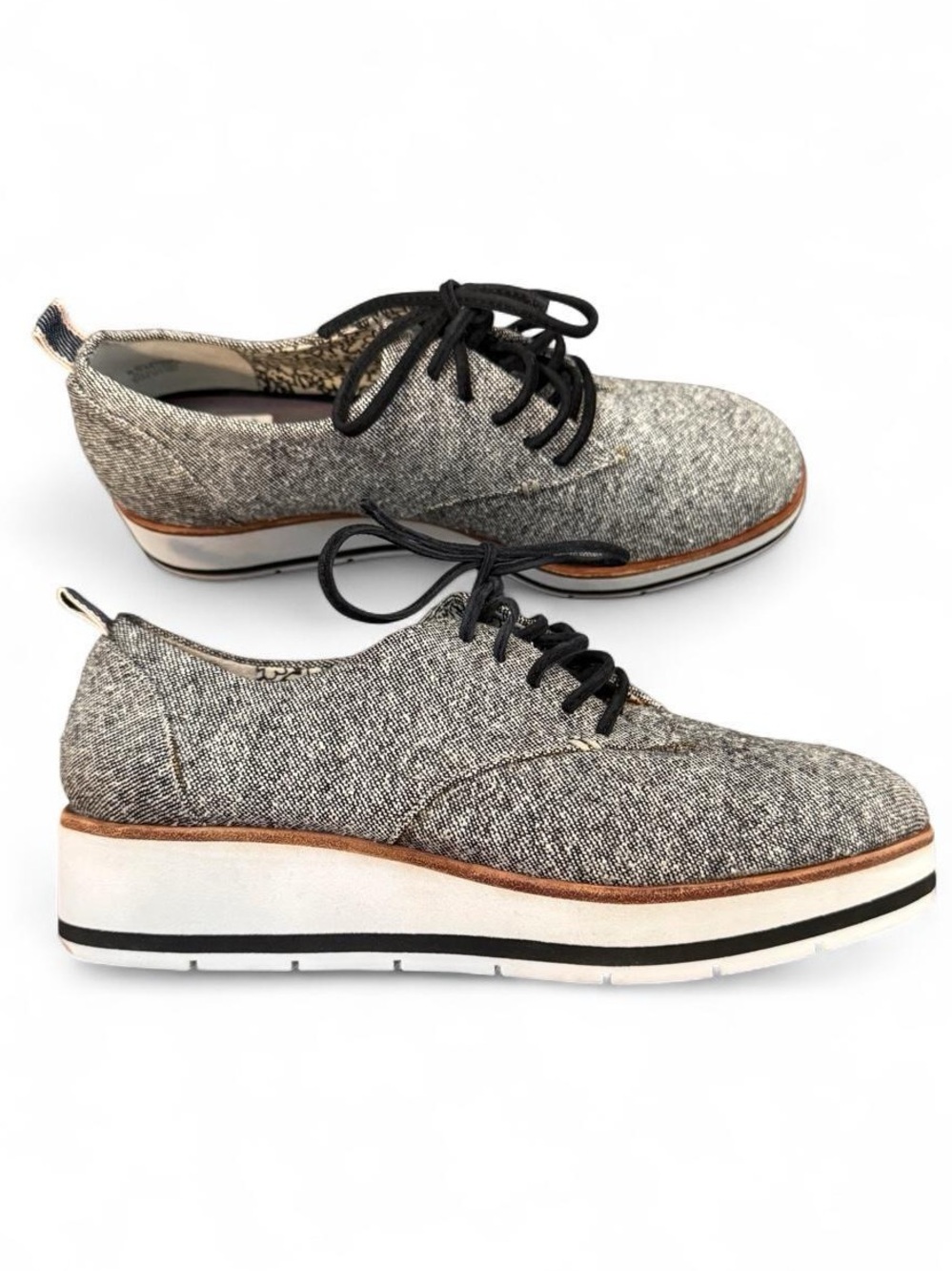 ED Ellen DeGeneres Oberlin Tweed Platform Oxford Shoes Size 6.5